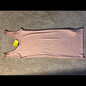 NWT Forever 21 Blush Ribbed Maxi Bodycon Dress